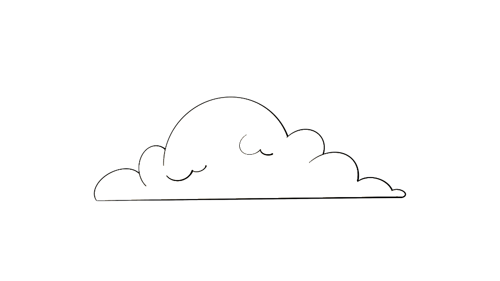 Hand-drawn background cloud sketch