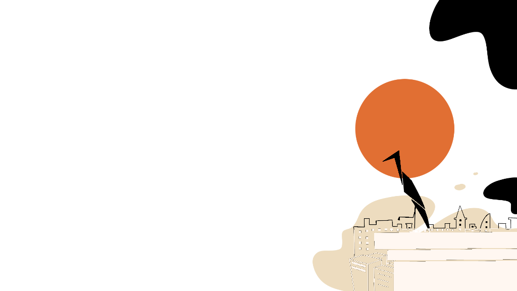 Koonja bird city sun backdrop sketch